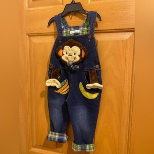 Charming Kids Overalls with Monkey Patch
